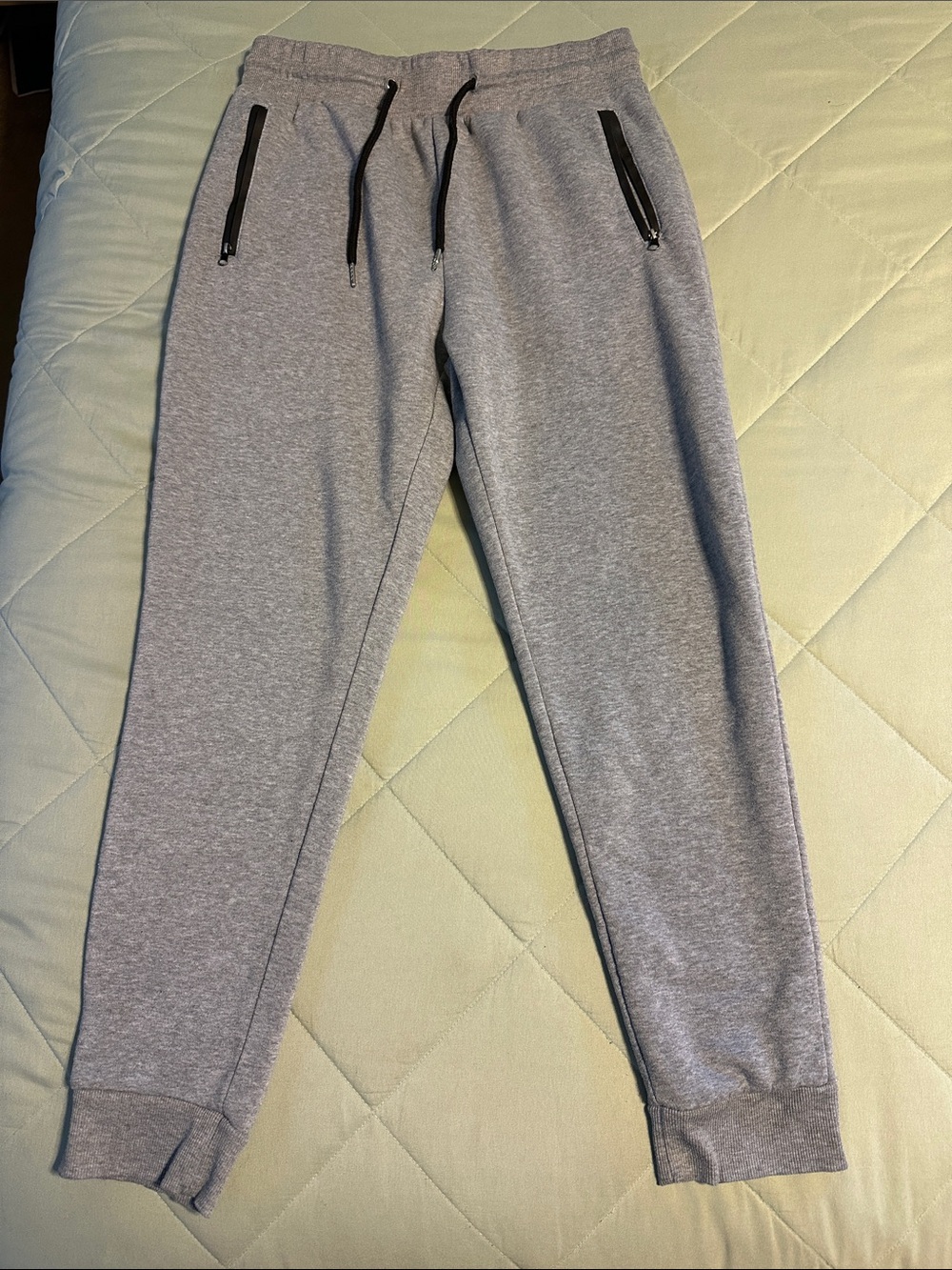 Kids Grey Zip-Pocket Jogger Sweatpants